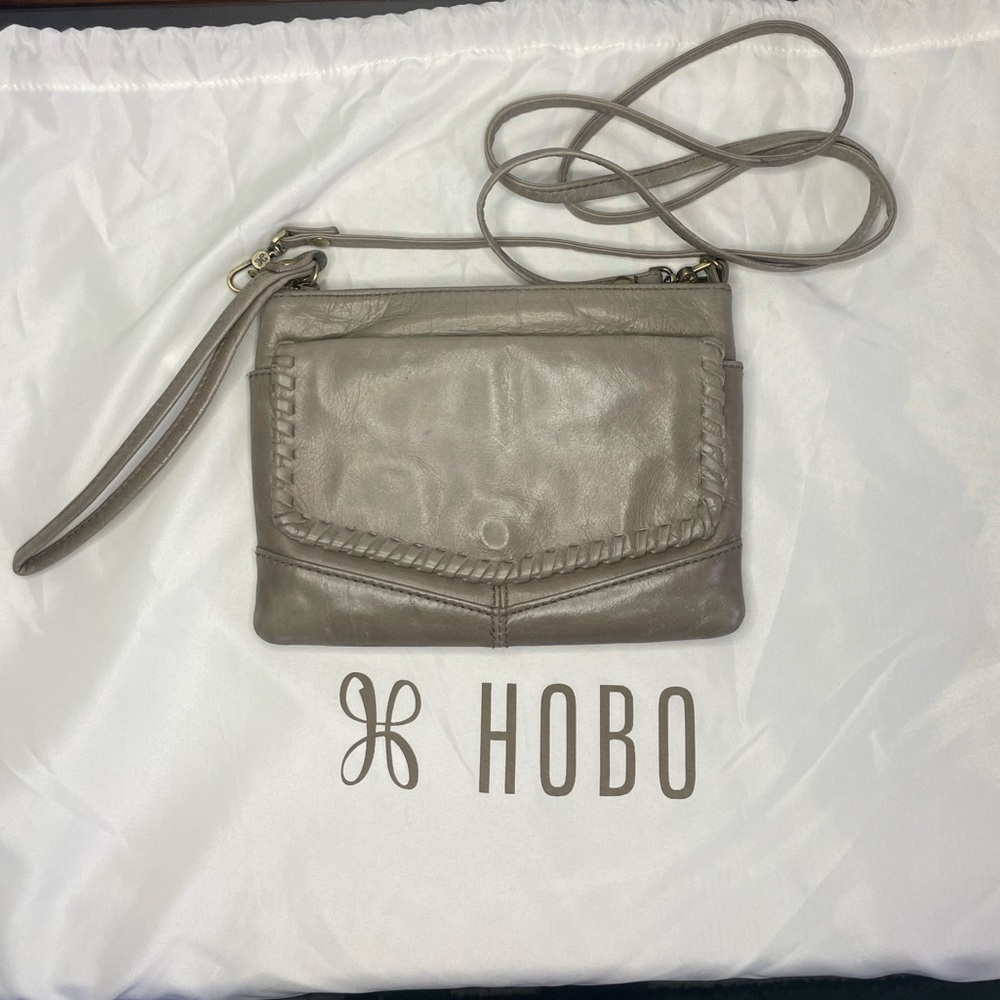 HOBO "Stroll" Combination Grey Crossbody/Wristlet